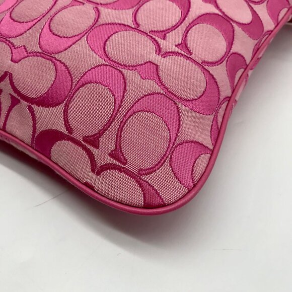 Coach Pink Signature Canvas Crossbody Bag 42664 - Picture 8 of 11